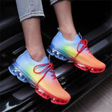 Women Breathable Sneakers 2021 Autumn New Tie Dye Lace Up Ladies Casual Shoes Outdoor Sport Walking Female Vulcanized Shoes