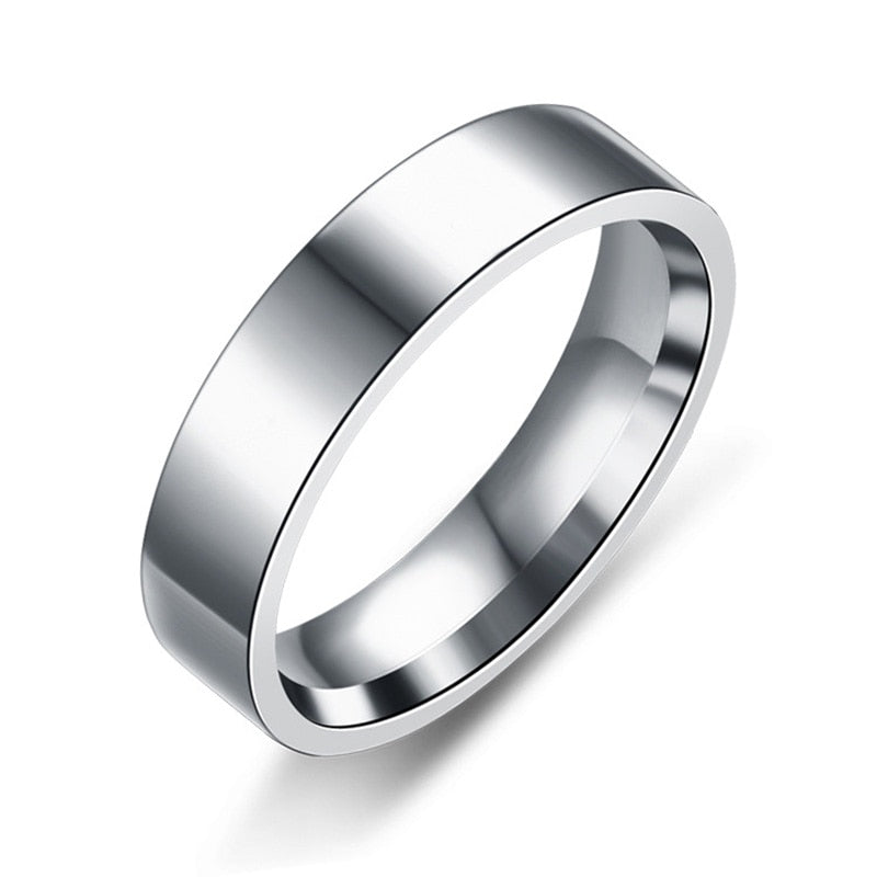 2021 8mm Stainless Steel Ring Band Titanium Black Men's Size 6 To 12 Wedding Rings Man