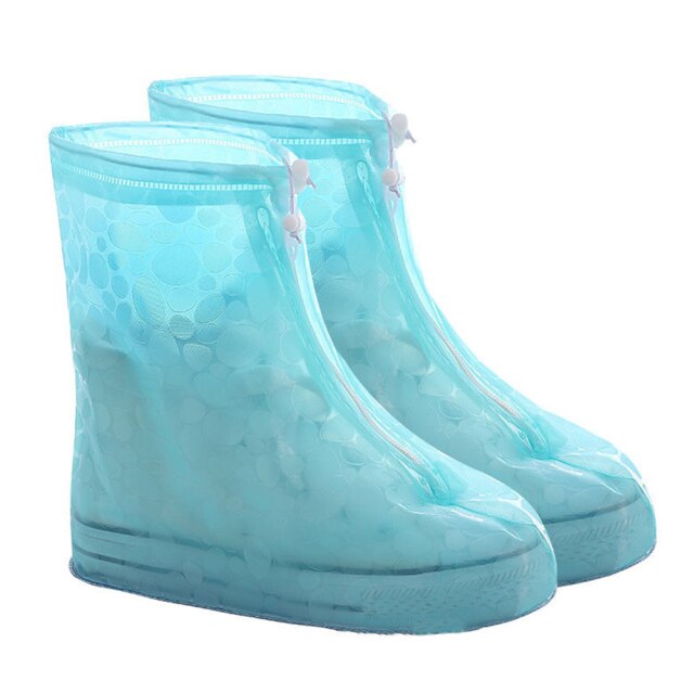 High Quality Men Women's Rain Waterproof Boots Cover Heels Boots Reusable Shoes Covers Thicker Non-slip Platform Rain Boots