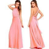 New wedding bridesmaid Party wear more open back sexy bandage long dress elegant women's Eucharist party open back long dress