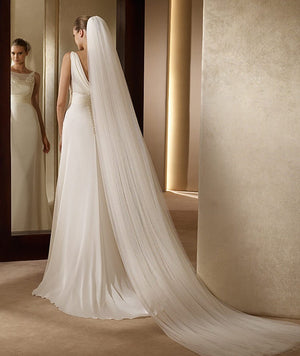 NZUK Elegant Wedding Accessories 3 Meters 2 Layer Wedding Veil White Ivory Simple Bridal Veil With Comb Wedding Veil Hot Sale