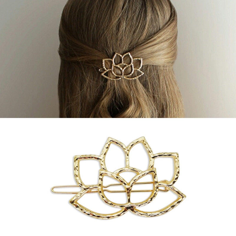 1Pc Women's Fashion Hair Accessorie Lotus Retro Styling Hairpin Hair Clips Headdress Flower Hair Accessories