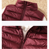 Women's Sleeveless Ultra Lightweight Down Jacket Puffer Vest Coat Sleeveless Waistcoat Outdoor