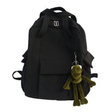 HOCODO New Solid Color Women'S Waterproof Nylon Backpack Simple School Bag For Teenage Girl Shoulder Travel Bag School Backpack
