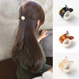 2021 Women Hair Crab Clip Mini Round Pearl Hairpins Girls Claw Hairclips Make Up Tool