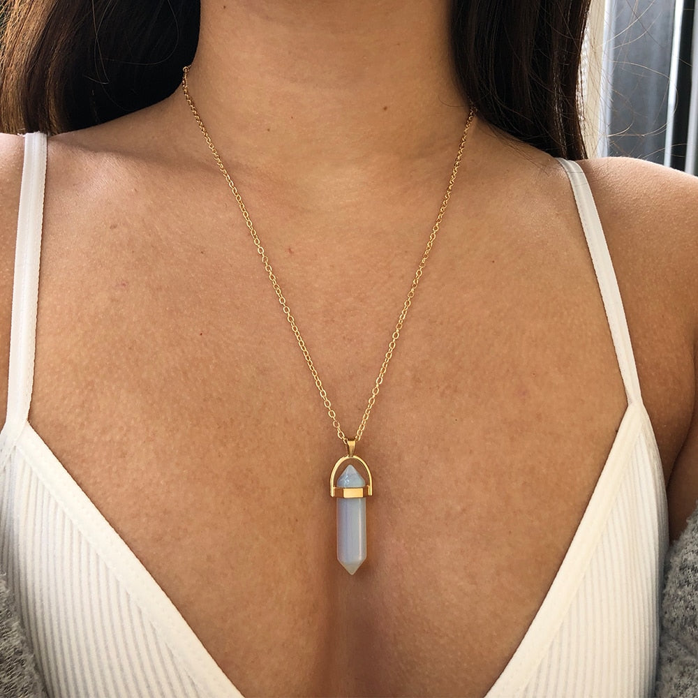 California Pendant Opal Necklace | Leslie Francesca Design | Made in  California