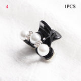 2021 Women Hair Crab Clip Mini Round Pearl Hairpins Girls Claw Hairclips Make Up Tool
