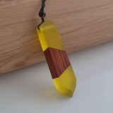 2021 Men Woman Fashionable Wood Resin Necklace Pendant Woven Rope Chain Jewelry Gifts
