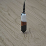 2021 Men Woman Fashionable Wood Resin Necklace Pendant Woven Rope Chain Jewelry Gifts