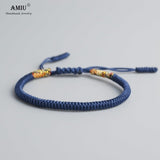 AMIU 25 Colors Tibetan Buddhist Love Bracelet Budda Rope Knots Handmade Men
