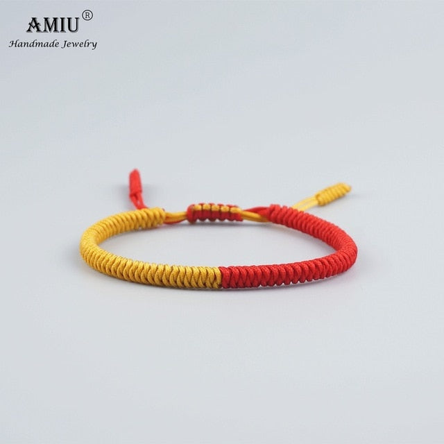 AMIU 25 Colors Tibetan Buddhist Love Bracelet Budda Rope Knots Handmade Men