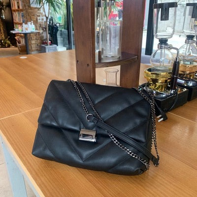 Big Chain Tote Women Shoulder Bag Fashion Large Capacity Messenger Bags for Women 2020 Solid Color Crossbody Bag Women's Bags