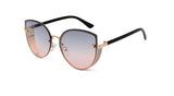 Sexy ladies Cat eye Women's sunglasses high quality Fashion Rimless Brand shades glasses female sunglasses oculos vintage