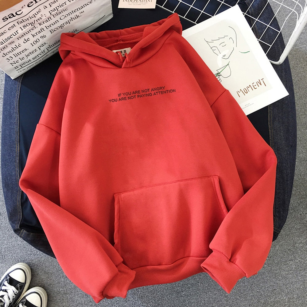 Teens Girls Funny Letter  Oversized Hoodies Women Sweatshirts Harajuku Hooded Sweats Long Sleeve Autumn Warm Women's Clothing