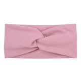 2021 Women Headband Solid Color Wide Turban Twist Knitted Cotton Hairband Accessories