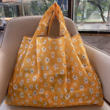 Large Size Nylon Women's Shopper Reusable Foldable Bag Shopping Bag Handbag Environmental Bag Out Shoulder Bag  Tote Bag