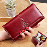 Women's wallet made of leather Wallets Three fold VINTAGE Womens purses mobile phone Purse Female Coin Purse Carteira Feminina
