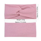 2021 Women Headband Solid Color Wide Turban Twist Knitted Cotton Hairband Accessories