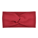 2021 Women Headband Solid Color Wide Turban Twist Knitted Cotton Hairband Accessories