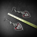 2021 Goth Earring Occult Dark Jewelry Blood Rose Heart Gothic Long Aesthetic Earrings