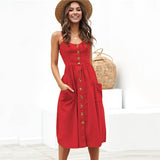 Summer  New Women's Dresses, Long Floral Print, Bohemian Dresses, V-neck Button Sleeves, Beachwear, Casual Wear