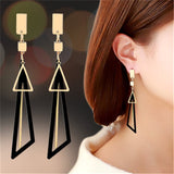 2021 Earrings For Women Long Statement Geometric Triangle Tassel Dangle Drop Jewelry