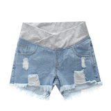 Pregnant Women's Shorts Summer Wear Low-Waisted Denim Shorts Summer Wear New Spring Loose Pants for Pregnant Clothes