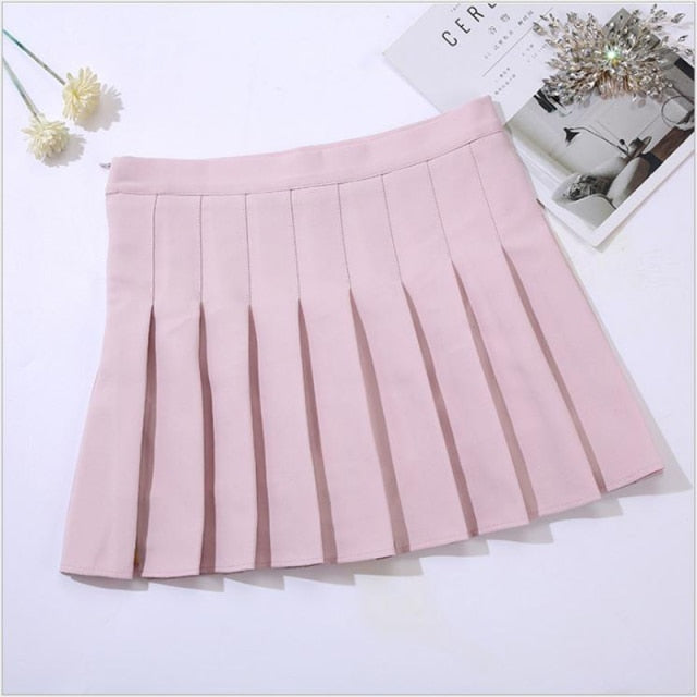 CHIDRIZAWA Women's Skirt 2021 Summer High Waist Plaid Skirt Fashion Kawaii Mini Skirts Cute Sweet Girl's Pleated Skirt for Women