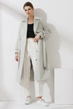 Wixra Womens Long Trench Jackets Full Sleeve Singled Breasted With Sashes Coat 2021 Autumn Chic Lady Windbreaker Outerwear