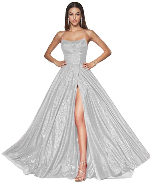 Women's Sparkle Prom Dresses Mermaid Glittery Evening Spaghetti Straps robe de soirée de mariage فساتين السهرة вечерние платья