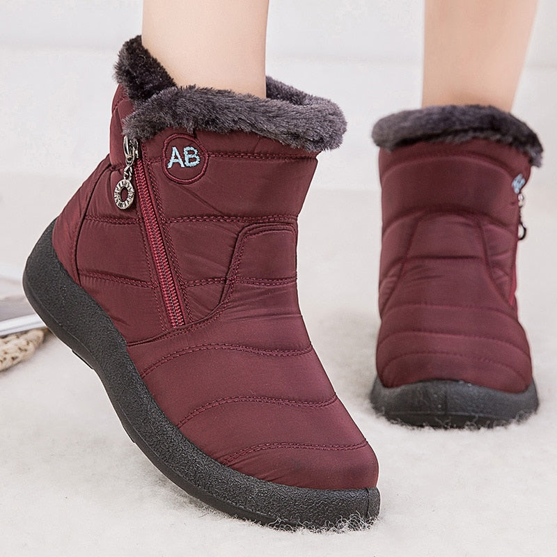 Women Boots 2021 Fashion Waterproof Snow Boots For Winter Shoes Women Casual Lightweight Ankle Botas Mujer Warm Winter Boots